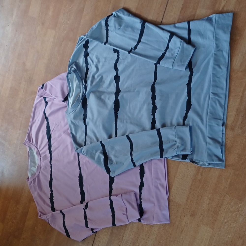 Tunic top women's xlarge gray and purple
